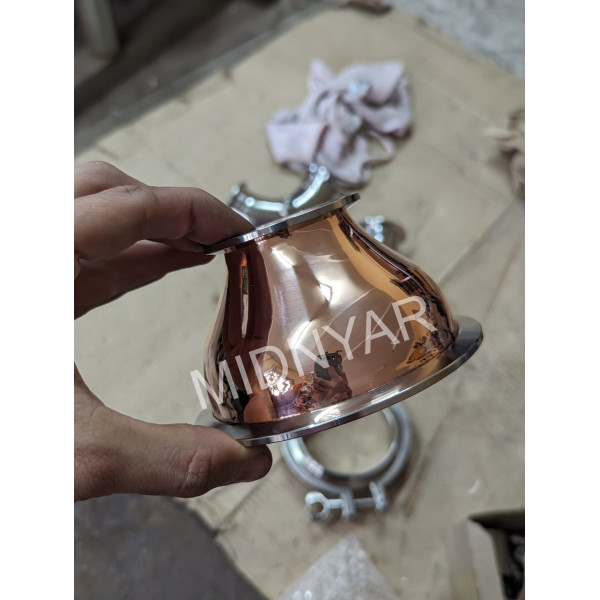 Мідний кламповий перехідник 4"- 2", 3"- 4" дюйми