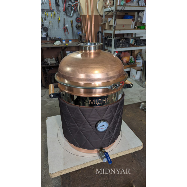Мідний куб 40л + Сферична кришка 4" дюйми